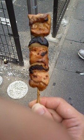 食後のデザート、焼き鳥(笑)