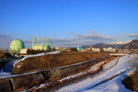 スカッとした青空の山形市内