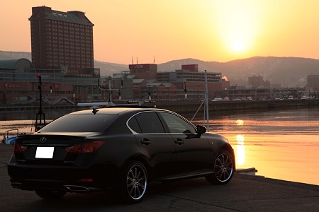 小樽港夕暮れGS250-3