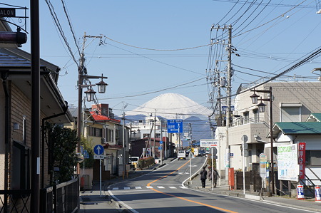 街並み富士山